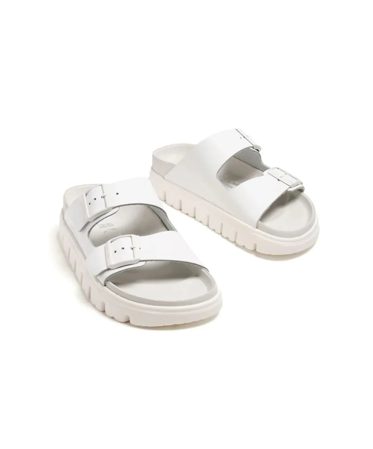 Papillio Arizona Exquisite Leather Chunky White Sandals - Image 5