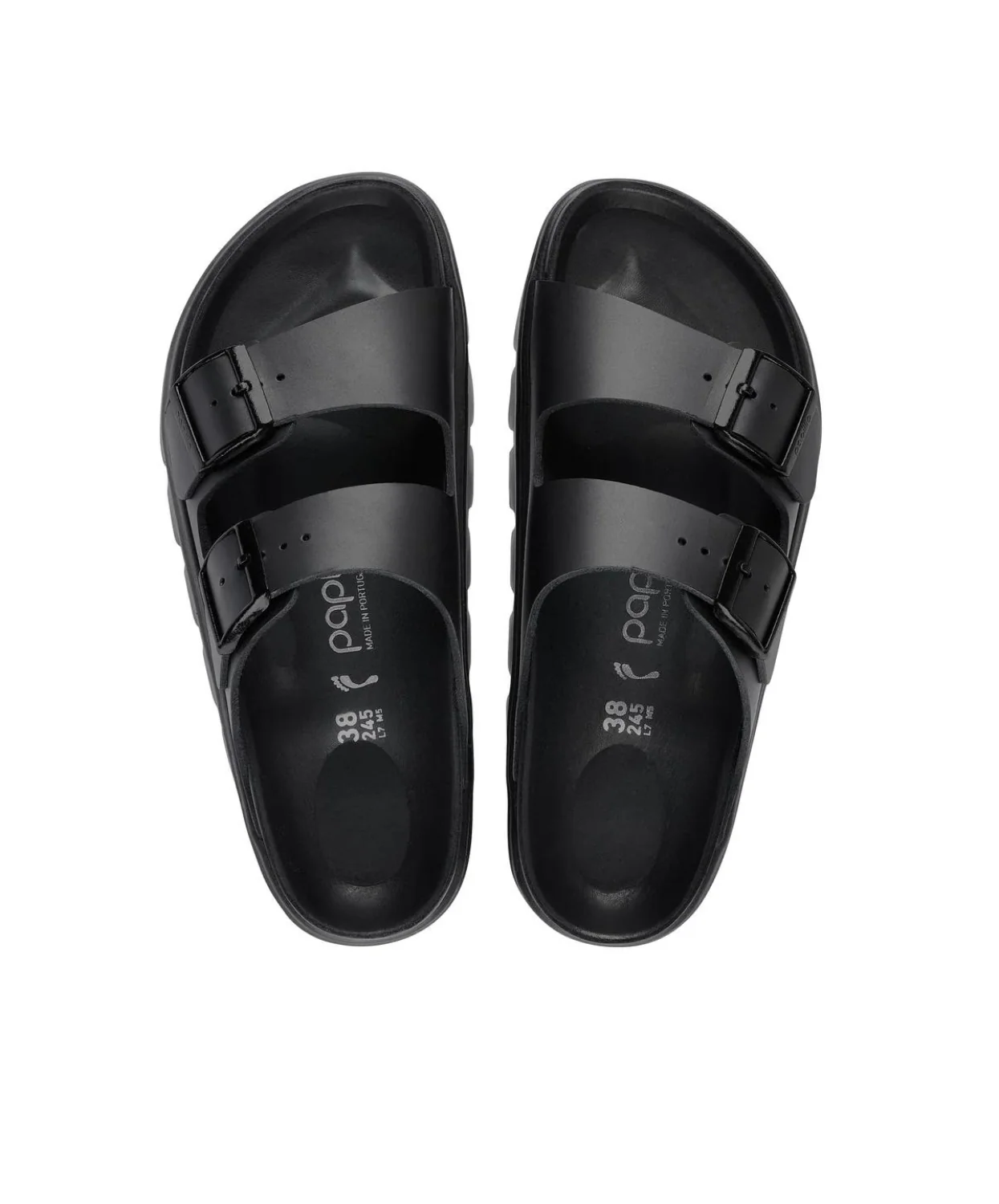 Papillio Arizona Exquisite Leather Chunky Black Sandals - Image 5