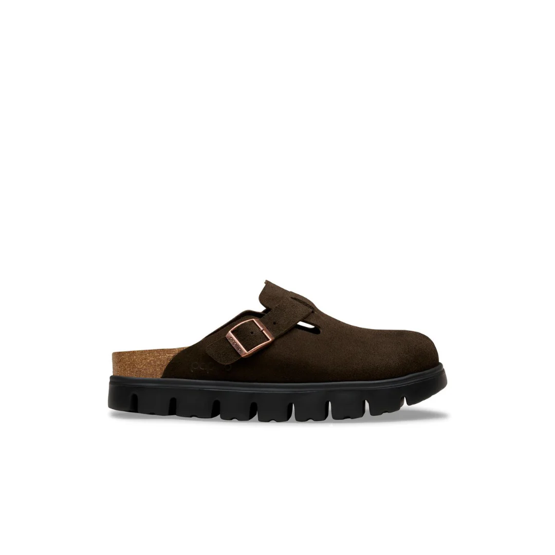 Papillio Boston Chunky Suede Leather Mocca Clogs