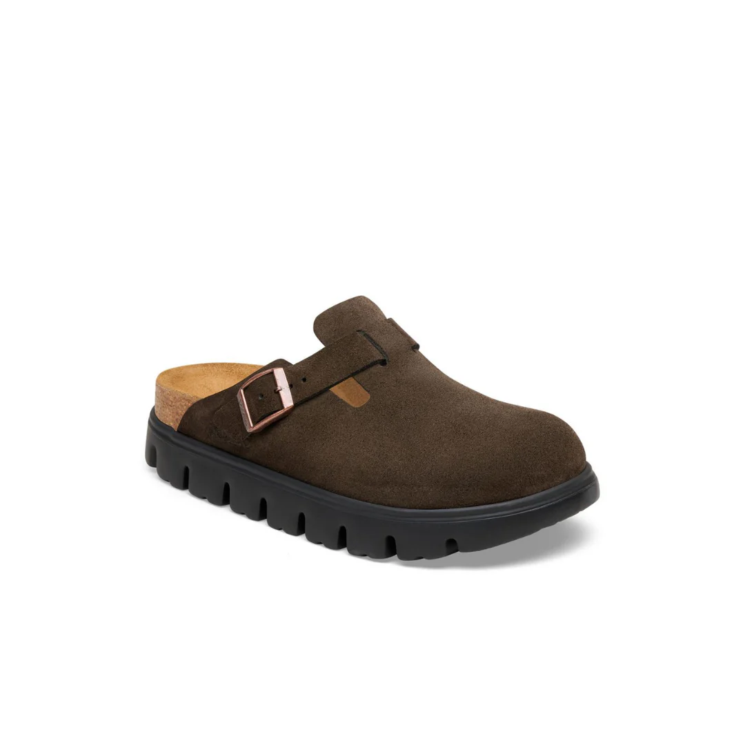 Papillio Boston Chunky Suede Leather Mocca Clogs - Image 4