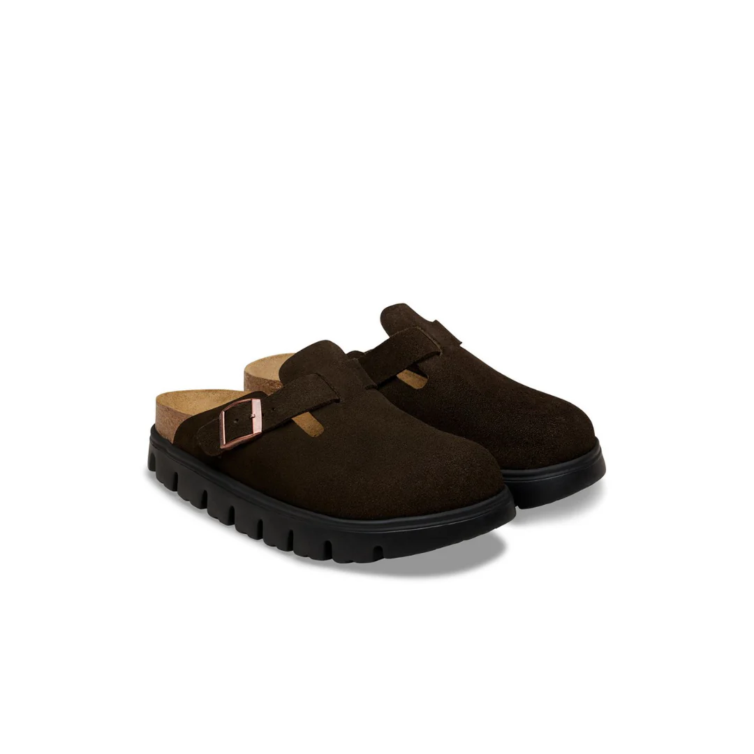 Papillio Boston Chunky Suede Leather Mocca Clogs - Image 6