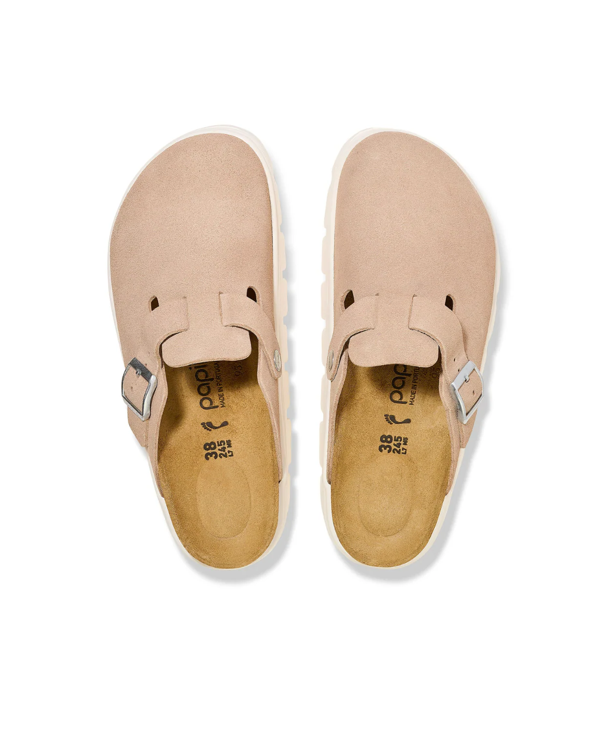 Papillio Boston Chunky Suede Leather Warm Sand Clogs - Image 5