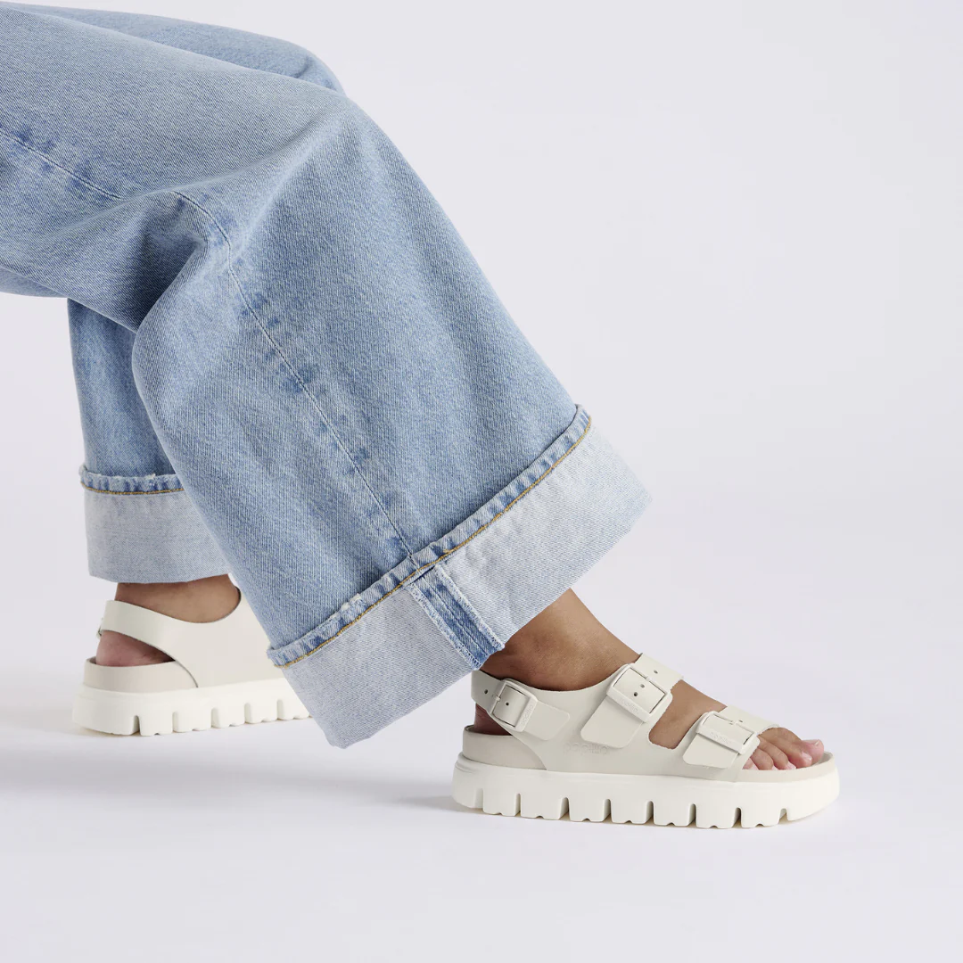 Papillio Milano Chunky Exquisite Leather Eggshell Sandals - Image 3