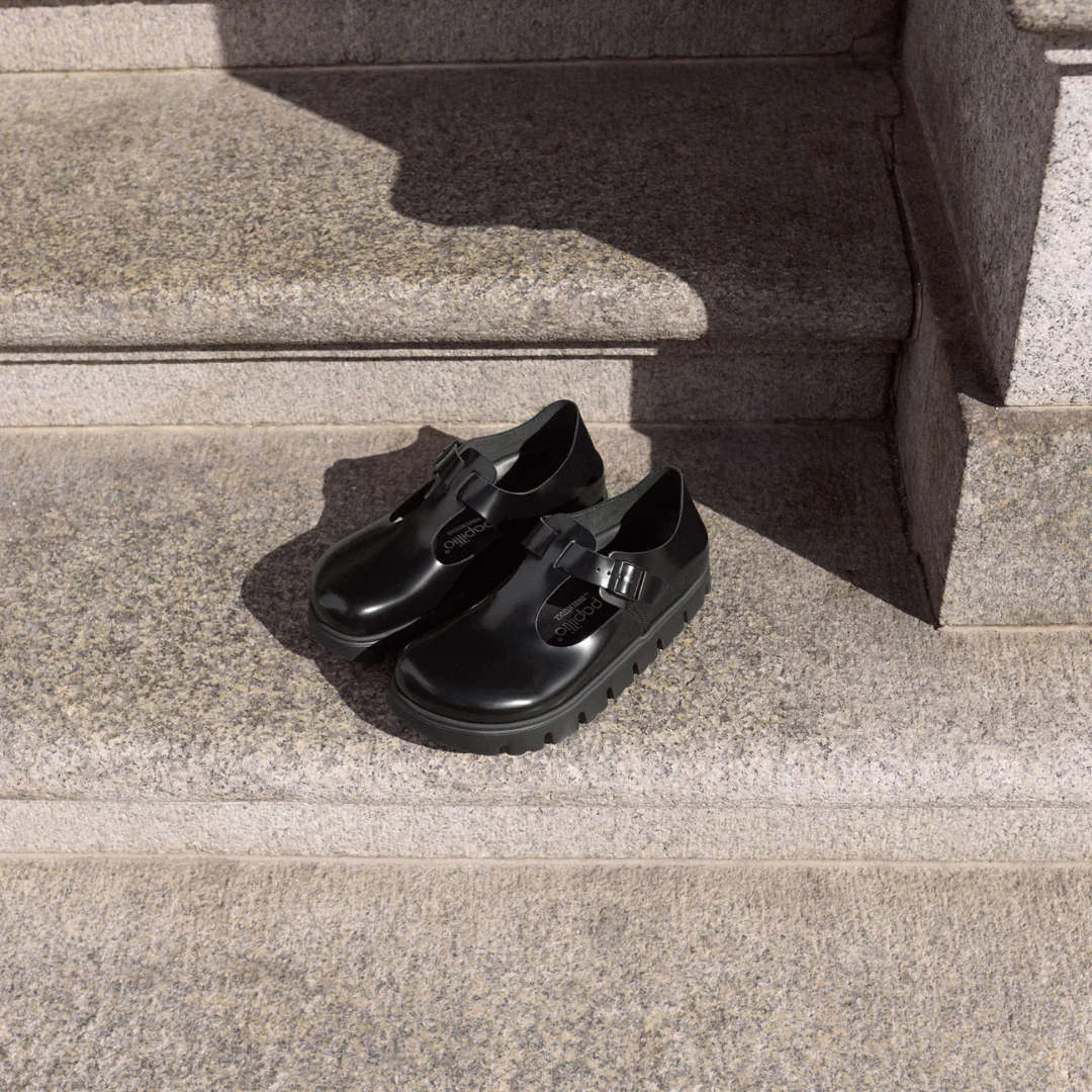 Papillio Paris Chunky Smooth Leather Black Shoes - Image 3