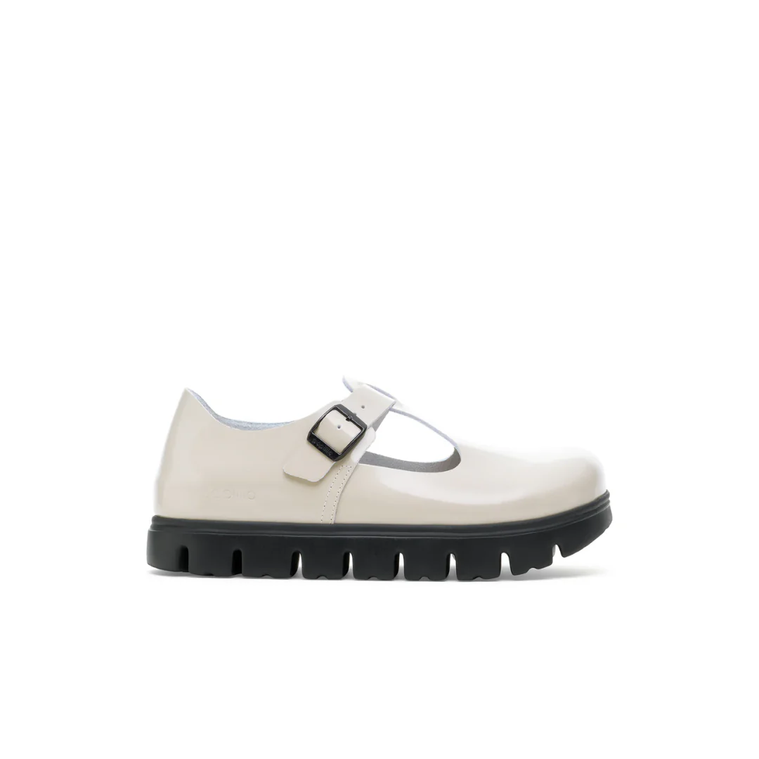 Papillio Paris Chunky Smooth Leather Oyster Shoes
