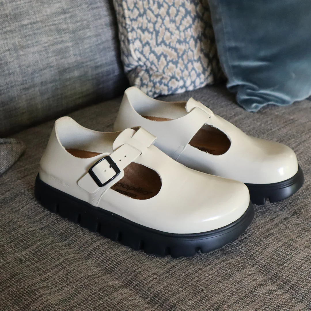 Papillio Paris Chunky Smooth Leather Oyster Shoes - Image 3
