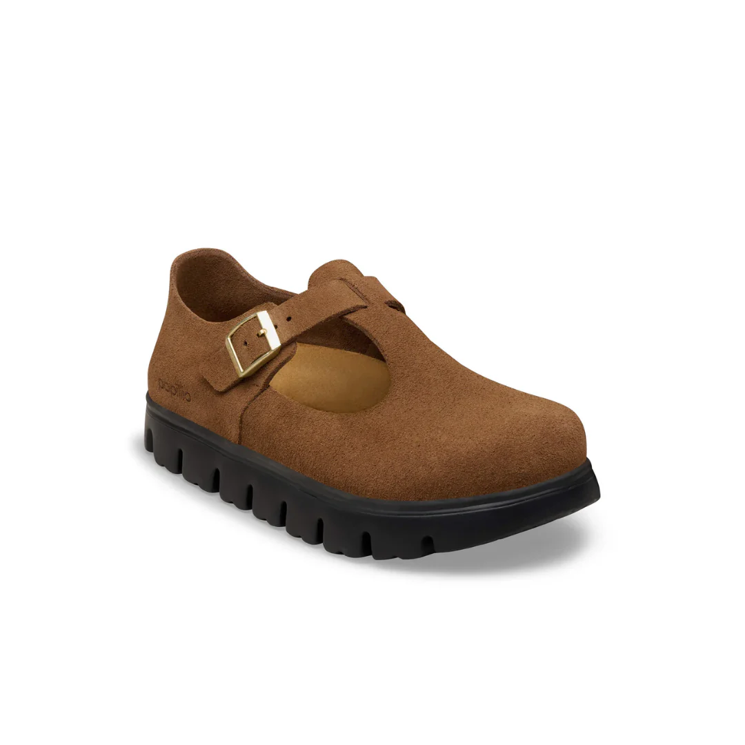 Papillio Paris Chunky Suede Leather Dark Tea Shoes - Image 4