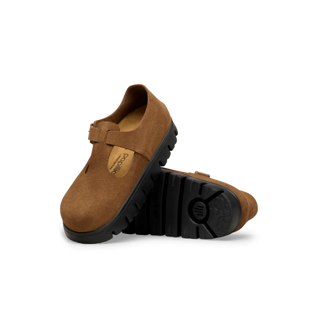 Papillio Paris Chunky Suede Leather Dark Tea Shoes - Image 5