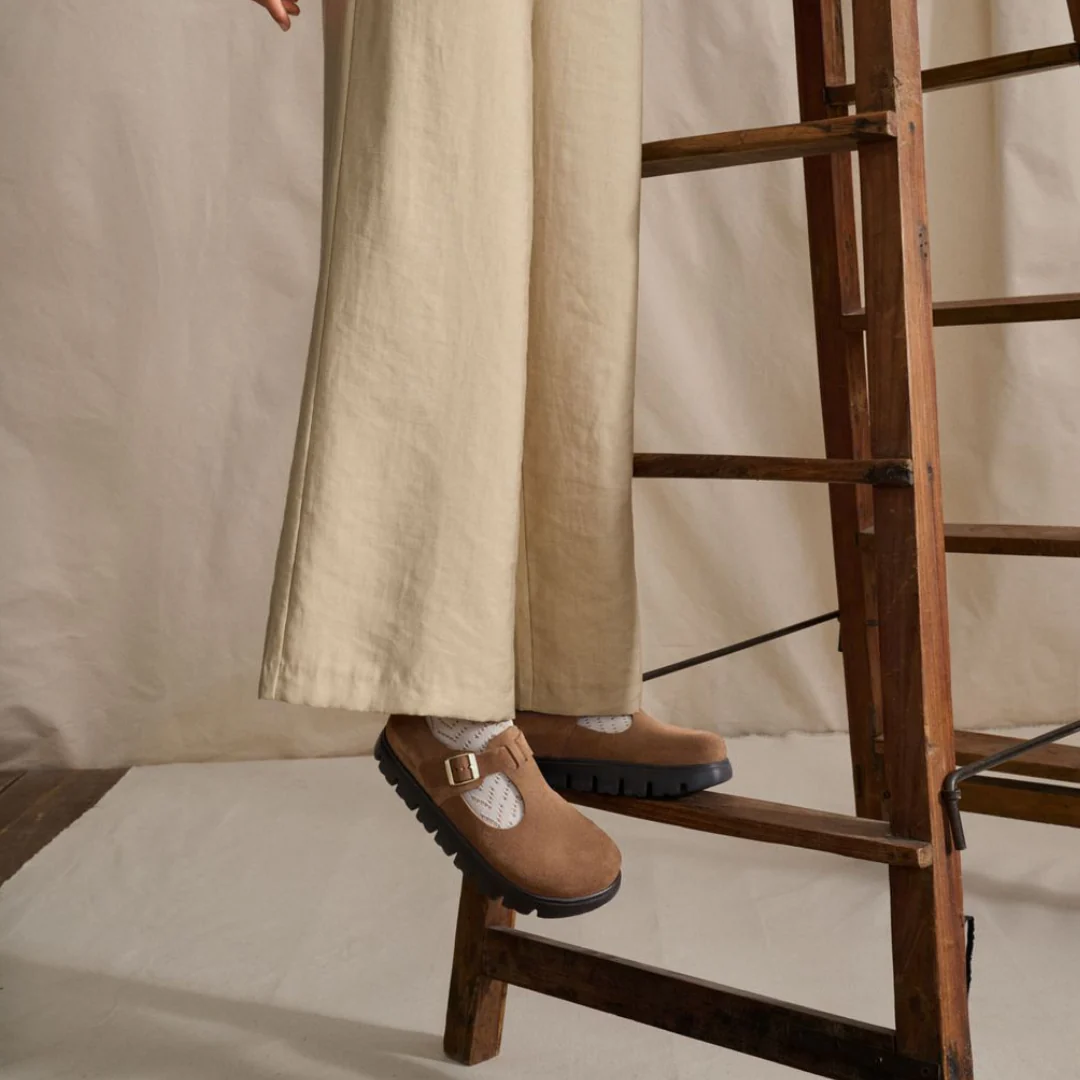 Papillio Paris Chunky Suede Leather Dark Tea Shoes - Image 6